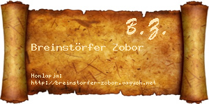 Breinstörfer Zobor névjegykártya