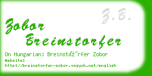 zobor breinstorfer business card
